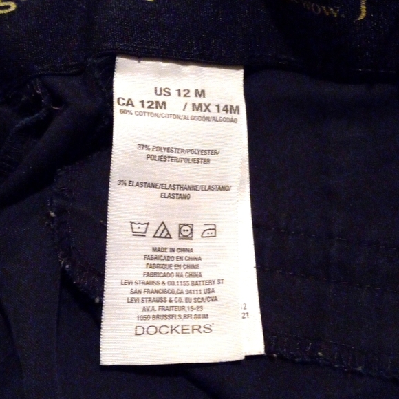 👖 Dockers Navy Blue Bootcut Mid to High-rise Stretch-Waist Jeans Size 12 M 👖 - Picture 8 of 8